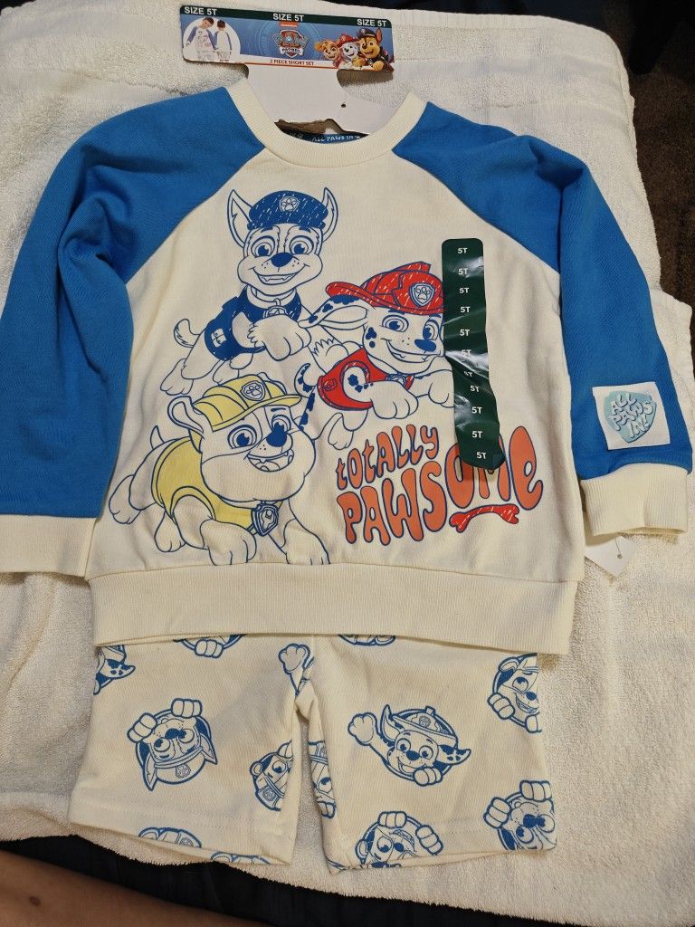 Paw Patrol ๐พ Character Toddler 2 Piece Short Set, New Only Two Available, Read Below