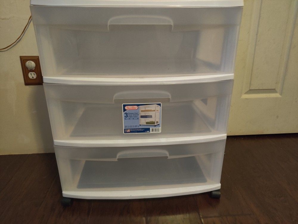 Plastic storage-3 drawers