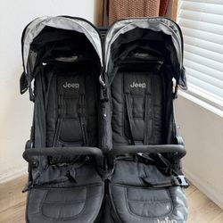 Jeep Double Stroller (black)  Willing To Negotiate 
