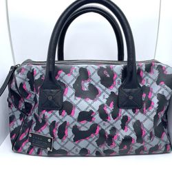 L.A.M.B Lamb Gwen Stefani Pink Leopard Print Y2K Logo Duffle Bowling Bag RARE