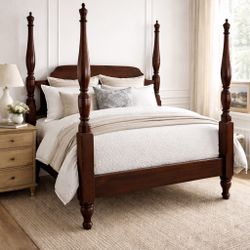 Beautiful Dark Cherry Wood Four Poster Bed Full