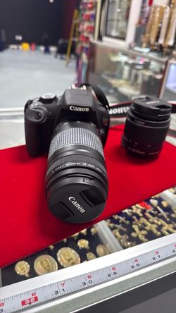 Canon EOS DSLR Camera with Two Lenses