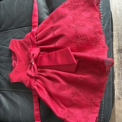 Red elegant infant 18 month dress