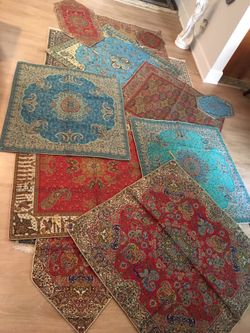 Textile... tablecloth, runners and side table pieces...