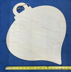 Oversized Holiday Bulb Wood Ornament 