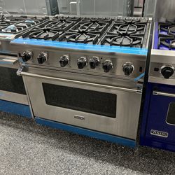 Viking 5 Series All Gas Stainless Steel Range 36” Wide 