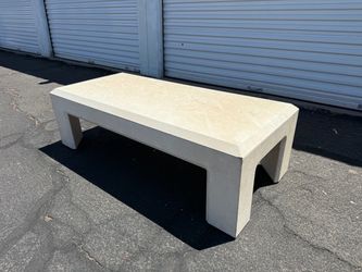 Post Modern Wood and Plaster Coffee Table by Lane