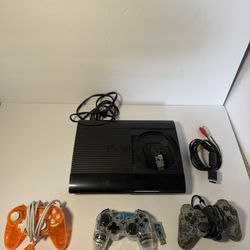 Sony PlayStation 3 Super Slim Console CECH-4201C, 3 Controllers, HDMI, Wi-Fi