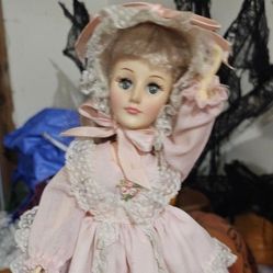 Effanbee Pride of the South 'Mobile' Blonde Pink Dress 13"