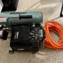 Hitachi EC12 Portable 4-Gallon Twin Stack Air Compressor. 