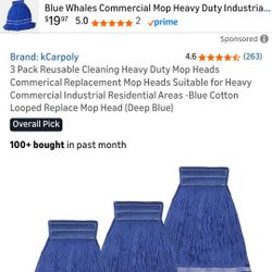 Mop heads replacements- 3pk