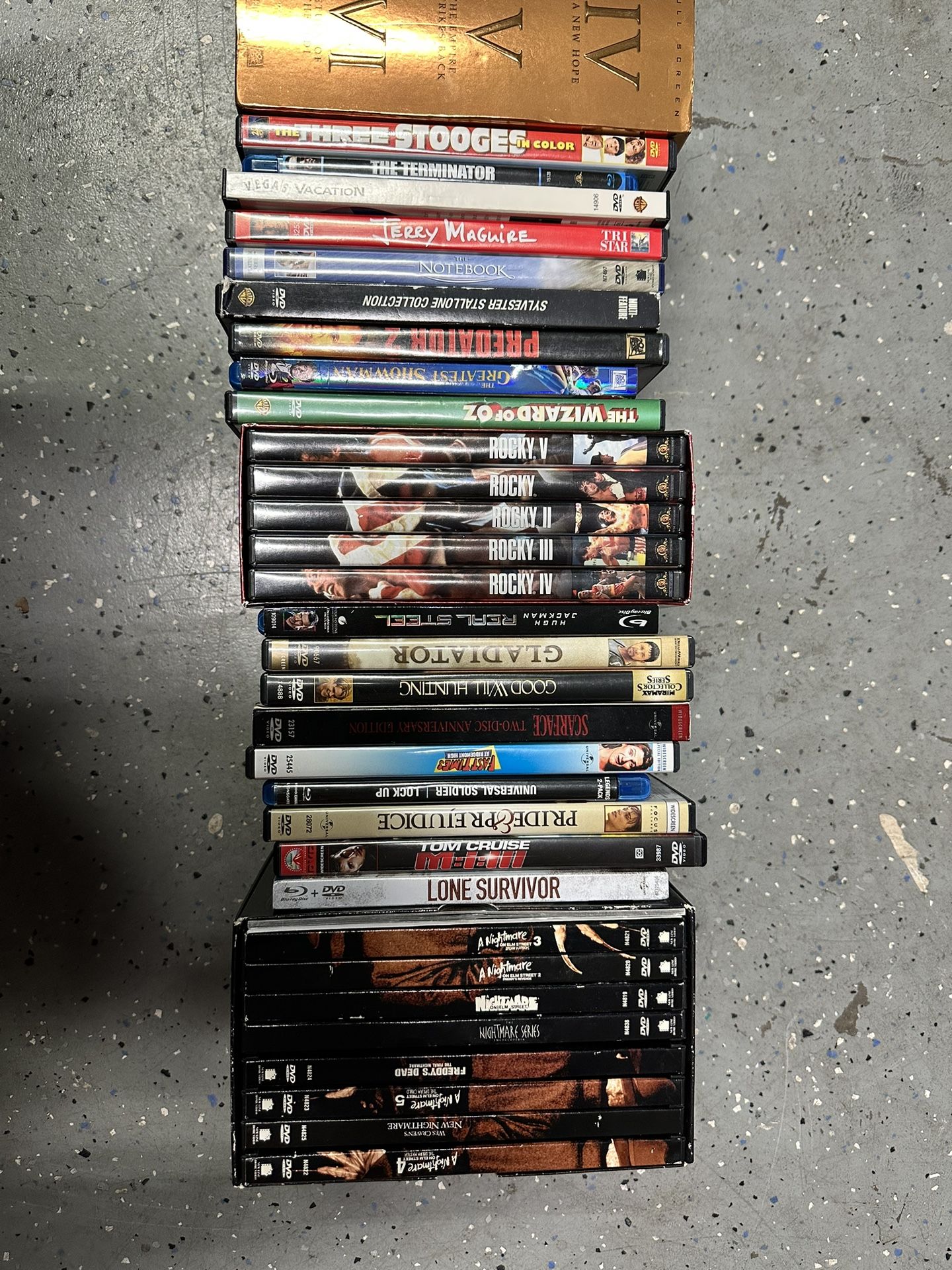60 DVD Movies $0.50 each