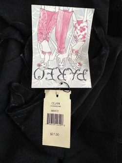 NWT Cejon Black Pareo Beach Sarong / Swimsuit Cover-Up