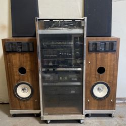 Vintage Pilot Stereo System With Model 33-35 Speakers (untested)