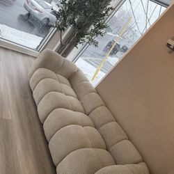 88-Inch Boucle Tufted Sofa Couch