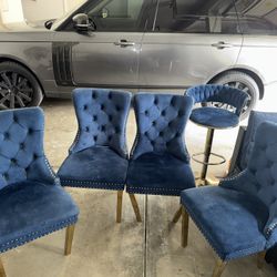 Blue Velvet Chairs