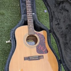 Nice Wasburnt Electric Acoustic Guitar Nice Finish And Really Good Quality 