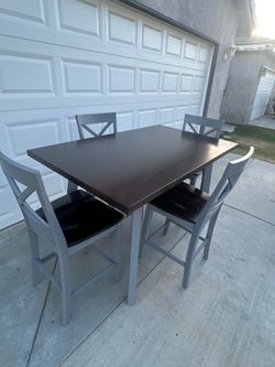 Wood Dining table with 4 chairs