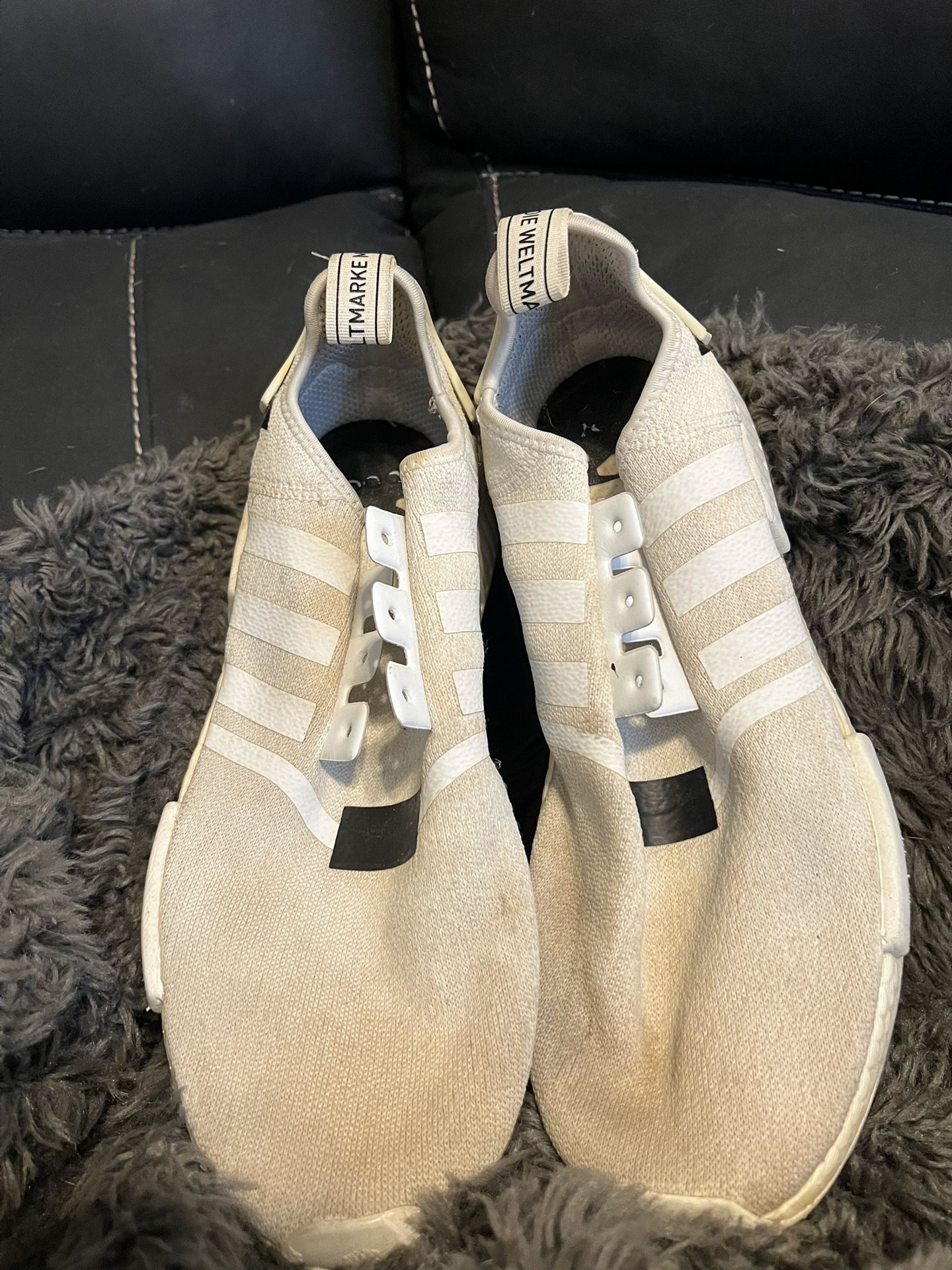 Adidas NMD_R1 Primeknit "Japan Triple White" sneaker Size 12