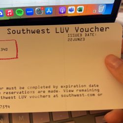 Southwest Flight Voucher