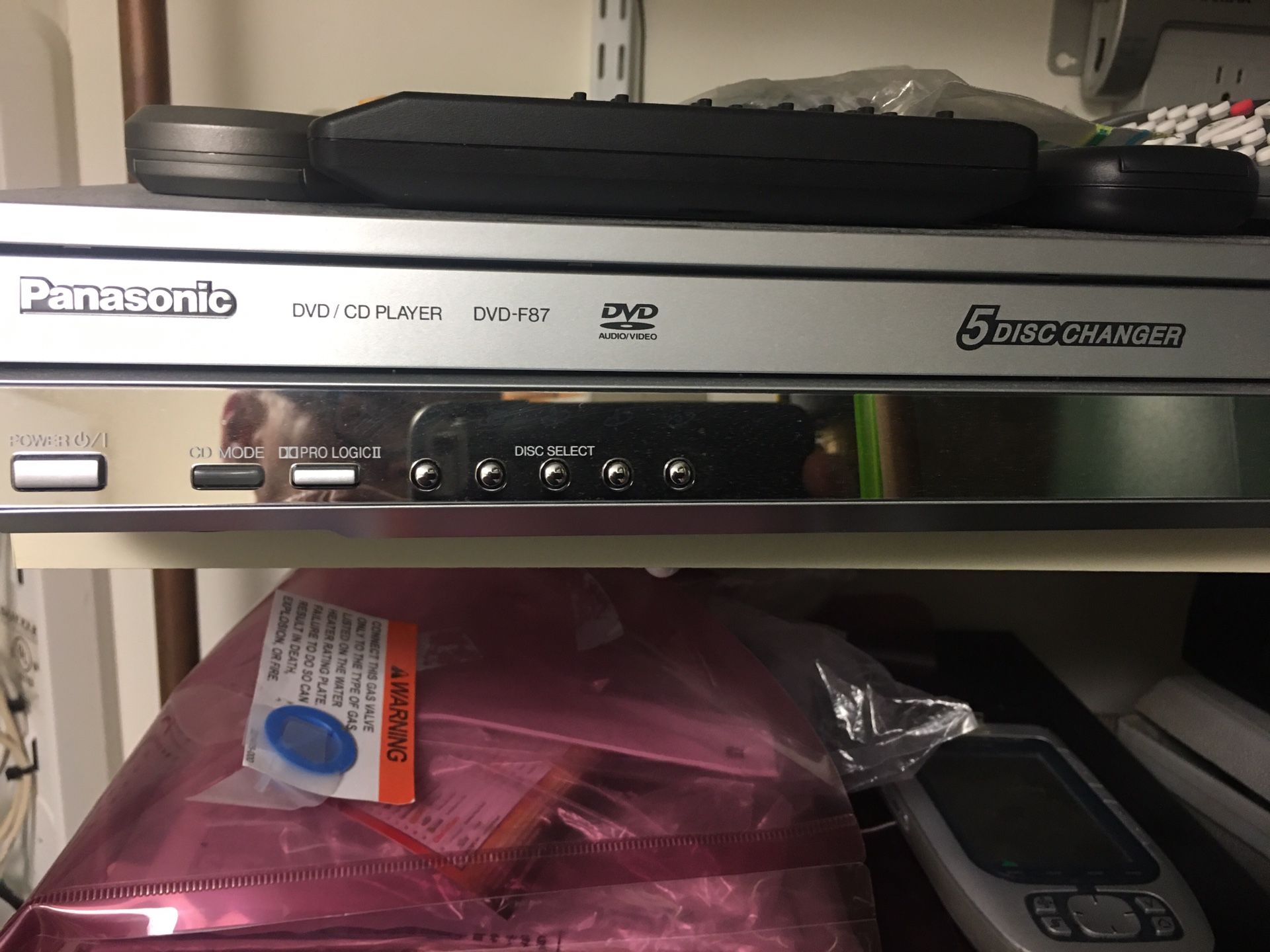 PANASONIC DVD-CD F87 5 DISC CHANGER !