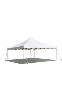 Party Tents Direct 15'x15' Weekender Standard Canopy Pole Tent - 50 Person Capacity
