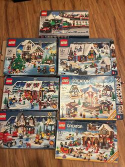 Lego 9v Christmas Train and Village