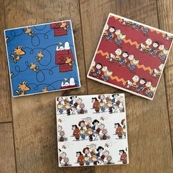 3 piece snoopy collector coaster set