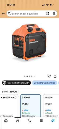 Brand new 3600W WEN portable inverter generator