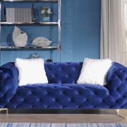 Mcandrews 72" Velvet Rolled Arm (Loveseat ) CASH ONLY!!