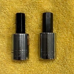 Vintage craftsman hex/allen sockets 10mm & 3/8 both 3/8” drive