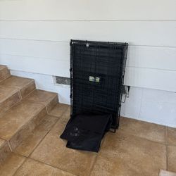 Top Paw 30’’ Double Door Folding Crate With Cover 
