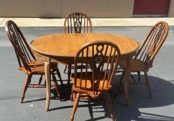 Antique table and chairs