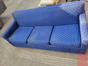 Vintage Sleeper Sofa Bed Blue