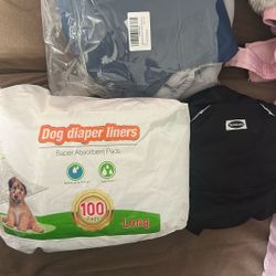 Reusable Doggie Diaper Wraps For Medium Male Dog And Half Pack If Dog Diaper Liners
