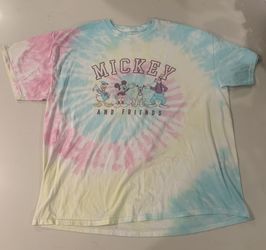 Micky Mouse And Friends Tshirt Office Disney Tie Dye SIZE XL