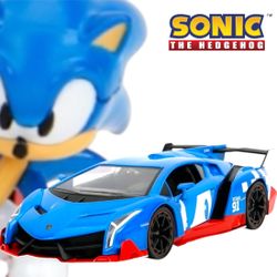 Sonic & Lamborghini Veneno - Jada Hollywood Rides 1:24 Diecast - Collectible
