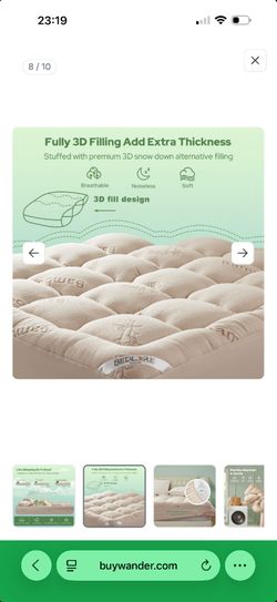 Bedlore Mattress Topper with 3D Snow Down Fill