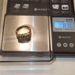 14k Solid Gold Poker Ring