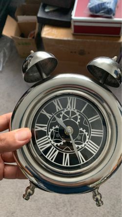 Stainless steel clock