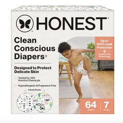 Honest Diapers Size 7 64ct