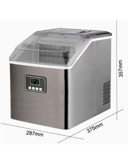 5432  silver Countertop Ice Maker Machine 40Lbs Auto Self-Cleaning 24 Pcs Ice/13 Mins Portable Compact Ice Maker with Ice Scoop Perfect for Home