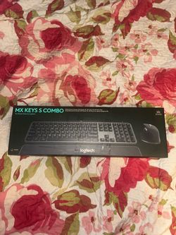 Logitech MX Keys S Combo - Performance Wireless Keyboard and Mouse with Palm Rest