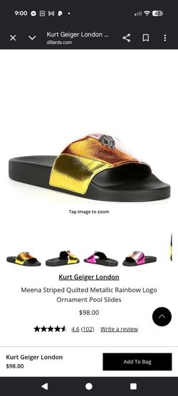 New Kurt Geiger Rainbow Slides