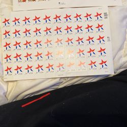 Red white And Blue stars USA Stamps  50 Sheet