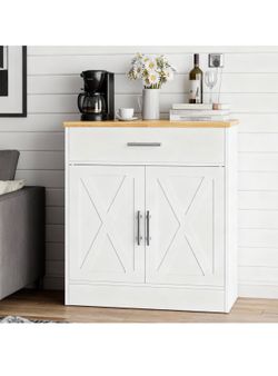 Farmhouse Sideboard Cabinet with Drawer