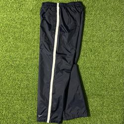 Mens Vintage VTG Y2K 90s Nike Baggy Windbreaker Nylon Solo Swoosh Track Pants Tech Sweatpants Size Medium