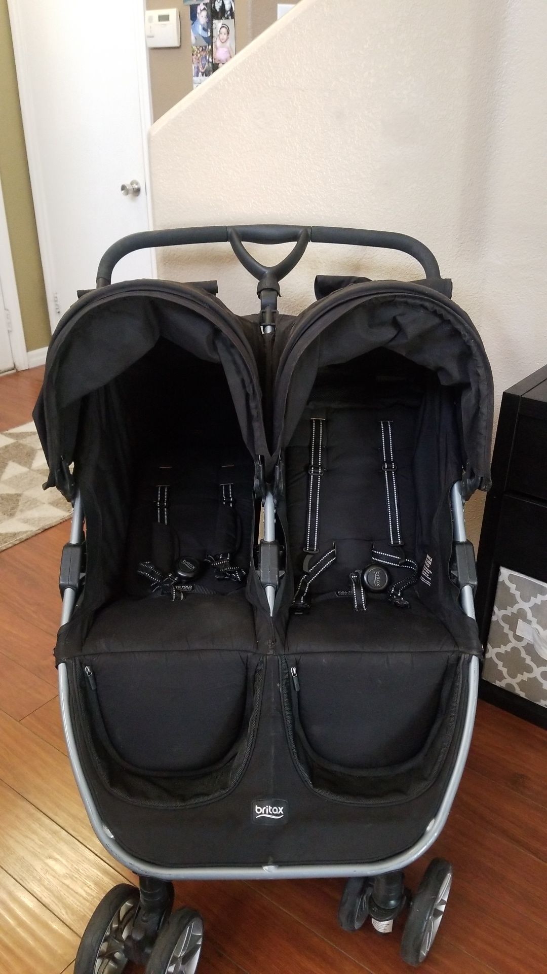 Britax double stroller black