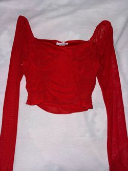 Red Ruched Top