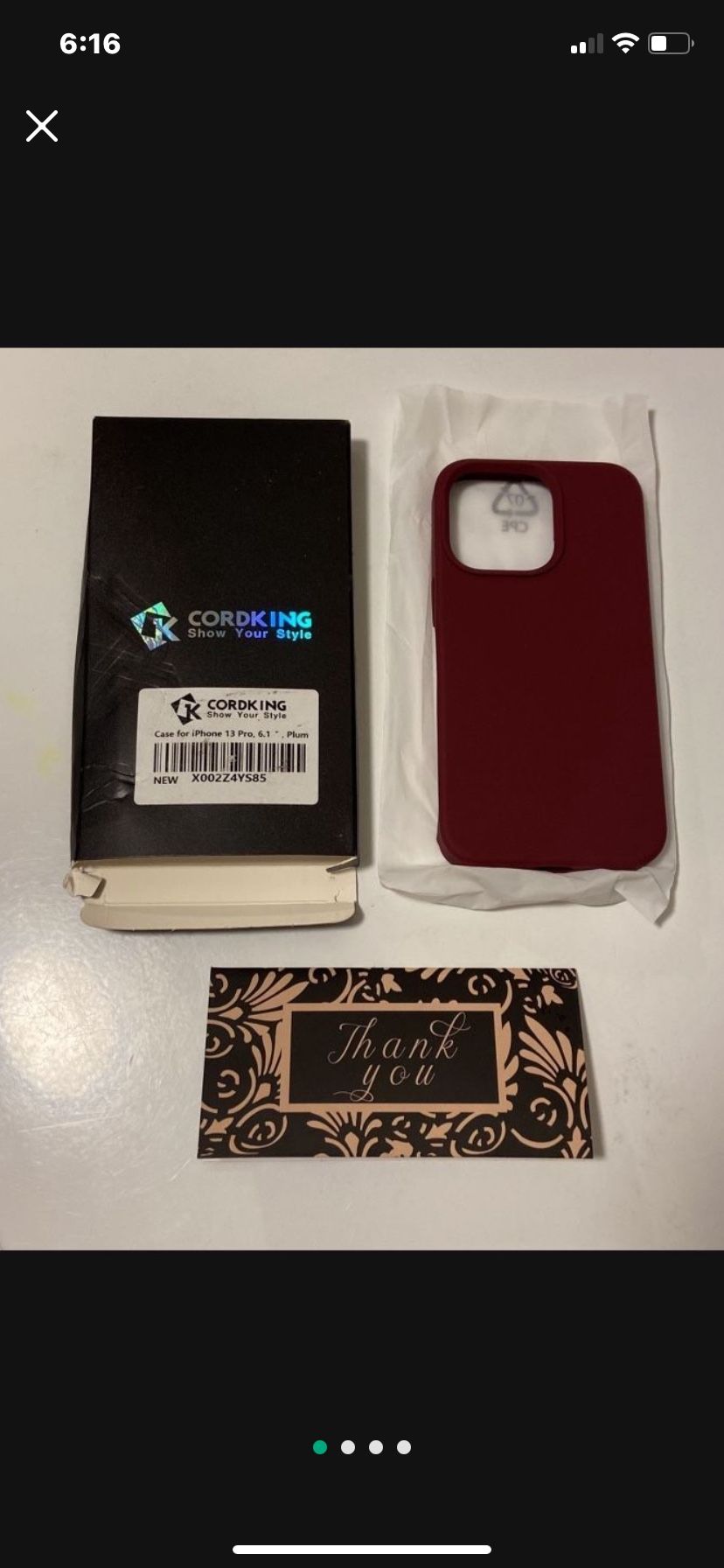 Cordking iPhone 13 Pro Max 6.1" Plum Case